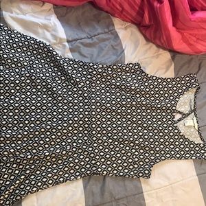 Black and White Patterned Dress